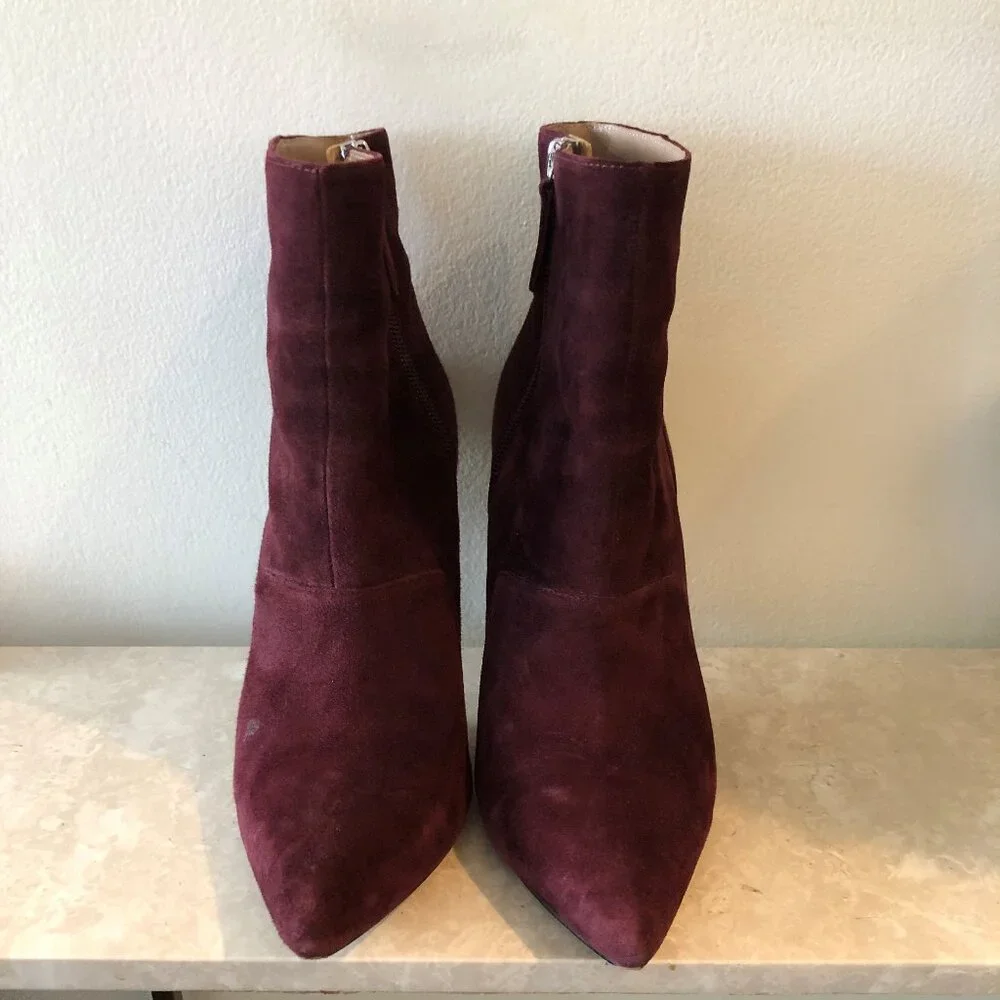 REISS Mirna Suede Heeled Pointed Toe Ankle Boots/Booties Size 39 - Picture 5 of 13